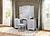 Allura Vanity Stool - Silver by Homelegance
