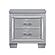 Allura Nightstand, LED Lighting - Silver by Homelegance