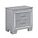Allura Nightstand, LED Lighting - Silver by Homelegance