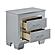 Allura Nightstand, LED Lighting - Silver by Homelegance