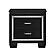 Allura Nightstand, LED Lighting - Black by Homelegance