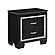 Allura Nightstand, LED Lighting - Black by Homelegance