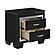 Allura Nightstand, LED Lighting - Black by Homelegance