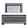Allura Queen Bed, LED Lighting - Gray by Homelegance