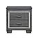 Allura Nightstand, LED Lighting - Gray  by Homelegance