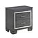 Allura Nightstand, LED Lighting - Gray  by Homelegance