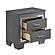Allura Nightstand, LED Lighting - Gray  by Homelegance