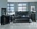 Allura Eastern King Bed, LED Lighting - Black by Homelegance