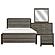 Vestavia 4pc Queen Bedroom Set  - Antique Gray & Dark Brown by Homelegance