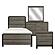 Vestavia 4Pc Twin Bedroom Set  - Antique Gray & Dark Brown by Homelegance