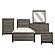 Vestavia 5pc Twin Bedroom Set  - Antique Gray & Dark Brown by Homelegance