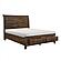 Jerrick California King Sleigh Platform Bed w/Footboard Storage - Burnished Brown by Homelegance