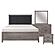Woodrow 4pc Queen Bedroom Set - Brownish Gray & Black by Homelegance