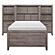 Woodrow 4pc Set Twin Wall Bed w/Toy Boxes  - Brownish Gray by Homelegance