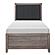 Woodrow Twin Bed - Brownish Gray & Black by Homelegance
