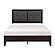 Edina California King Bed - Espresso  & Black by Homelegance