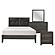Edina 4pc Queen Bedroom Set  - Dark Gray & Black by Homelegance