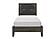 Edina 4Pc Twin Bedroom Set  - Dark Gray & Black by Homelegance