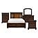 Cumberland 5pc Queen Bedroom Set  - Brown Cherry by Homelegance