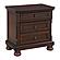 Cumberland Nightstand, Hidden Drawer - Brown Cherry by Homelegance