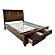 Cumberland Full Sleigh Platform Bed w/Footboard Storage - Brown Cherry by Homelegance
