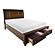 Cumberland Full Sleigh Platform Bed w/Footboard Storage - Brown Cherry by Homelegance