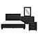 Lorenzi 4pc Queen Bedroom Set  - Black by Homelegance