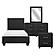 Lorenzi 4pc Twin Bedroom Set  - Black by Homelegance