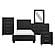 Lorenzi 5pc Twin Bedroom Set  - Black by Homelegance