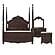 Deryn Park 4pc Queen Poster Bedroom Set  - Cherry by Homelegance