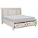 Bethel Eastern King Platform Bed w/Footboard Storage - Brushed White  by Homelegance