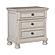 Bethel Nightstand, Hidden Drawer - Brushed White  by Homelegance