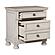Bethel Nightstand, Hidden Drawer - Brushed White  by Homelegance