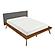 Wrenn Queen Platform Bed - Chestnut & Dark Gray by Homelegance