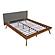 Wrenn Queen Platform Bed - Chestnut & Dark Gray by Homelegance