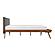 Wrenn Eastern King Platform Bed - Chestnut & Dark Gray by Homelegance