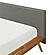 Wrenn Eastern King Platform Bed - Chestnut & Dark Gray by Homelegance