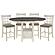 Junipero 5pc Dining Table and 4 Side Chair - Antique White & Rosy Brown by Homelegance