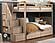 Dune Bunk Bed Twin over Twin with Storage Staircase Sandstone Finish by Innovations