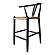 Ventana Counter Stool - Black & Natural by Moe's Home Collection
