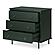 Reagan 3 Drawer Nightstand Deep Green by Moe's Home Collection