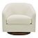 Oscy Swivel Chair Faux Shearling White by Moe's Home Collection