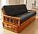 Magazine Futon Frame Golden Oak Queen Size by Prestige
