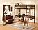 [Floor Sample] Mission Loft Bed w/Corner Workstation by Atlantic Furniture