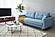 Nord Mid-Century Modern Sleeper Sofa Aqua with Storage by Prestige Furnishings