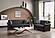 Orbit Black Fabric Convertible Loveseat by Casamode