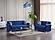 Orbit Blue Convertible Loveseat by Casamode
