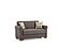 Orbit Dark Brown Convertible Loveseat by Casamode