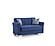 Orbit Blue Convertible Sofa Bed by Casamode