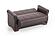 Orbit Brown PU Leather Convertible Sofa Bed by Casamode